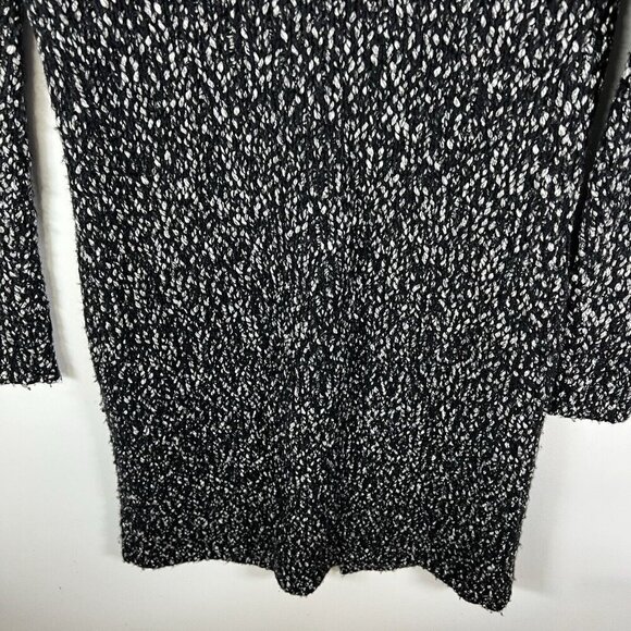 J.McLaughlin Sweater Women's Size XS Black White Marled Knit Long Cardigan Wool - Picture 11 of 12